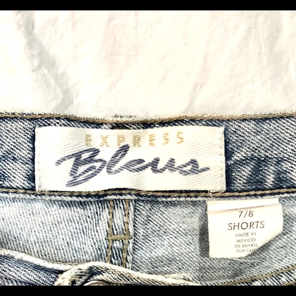 EXPRESS BLUES regular vintage jean shorts size 7/8 good condition - Picture 6 of 13
